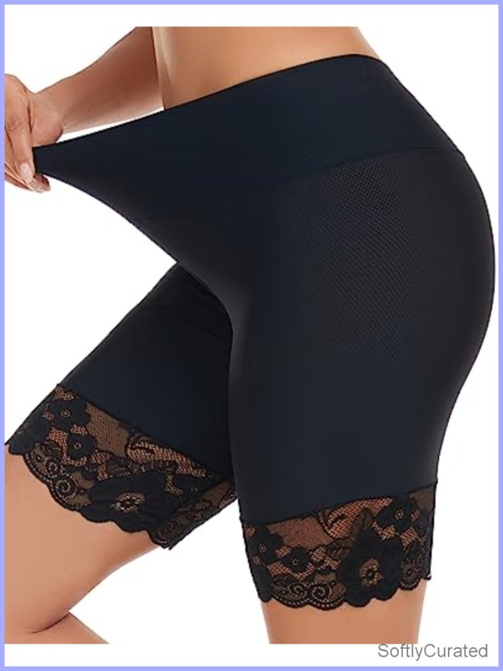 High Waist Mesh Slip Shorts Anti Chafing Underwear for Dresses